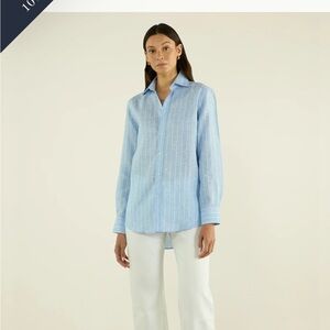 With nothing underneath (WNU) Boyfriend shirt linen